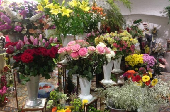 Boutique de fleurs à La Charité-sur-Loire. Marie-Christine LAMY